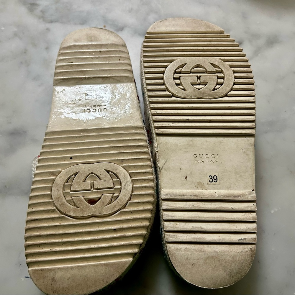 Gucci Beige Multicolor Wedges - Picture 3 of 3